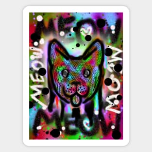 Spray Paint Cat V6 Sticker